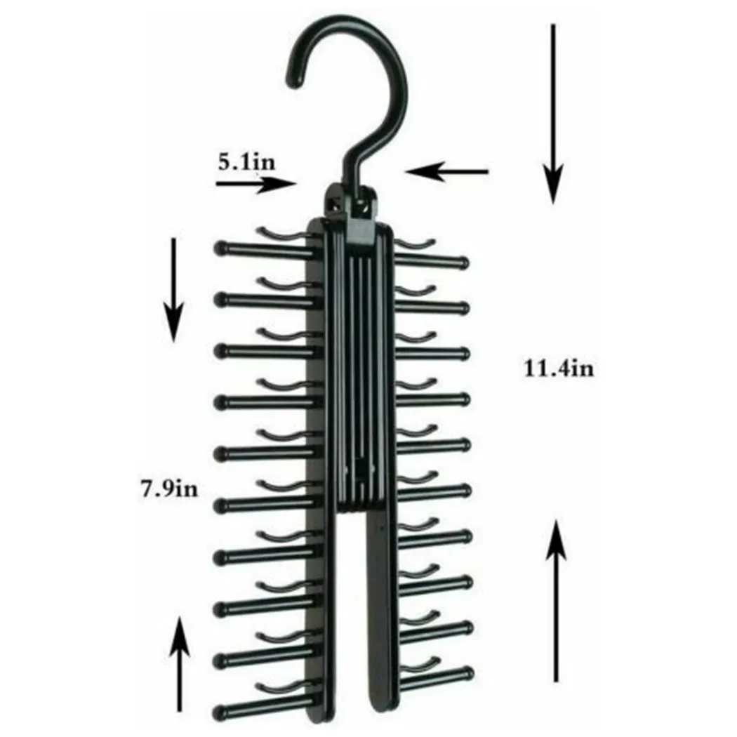 

Closet Tie Hanger Home Necktie Organizer Rotating Ties Storage Wardrobe