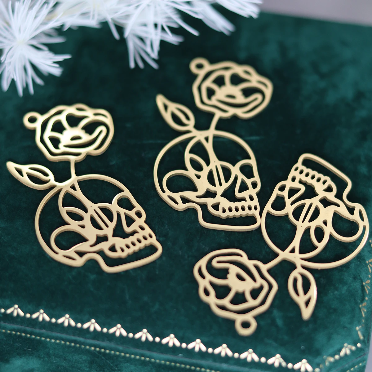 3 шт. винтажные серьги-подвески ландыш