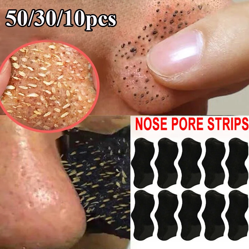 

50/30/10pcs Nose Blackhead Remover Mask Deep Cleansing Skin Care Shrink Pore Acne Treatment Mask Black dots Pore Clean Strips