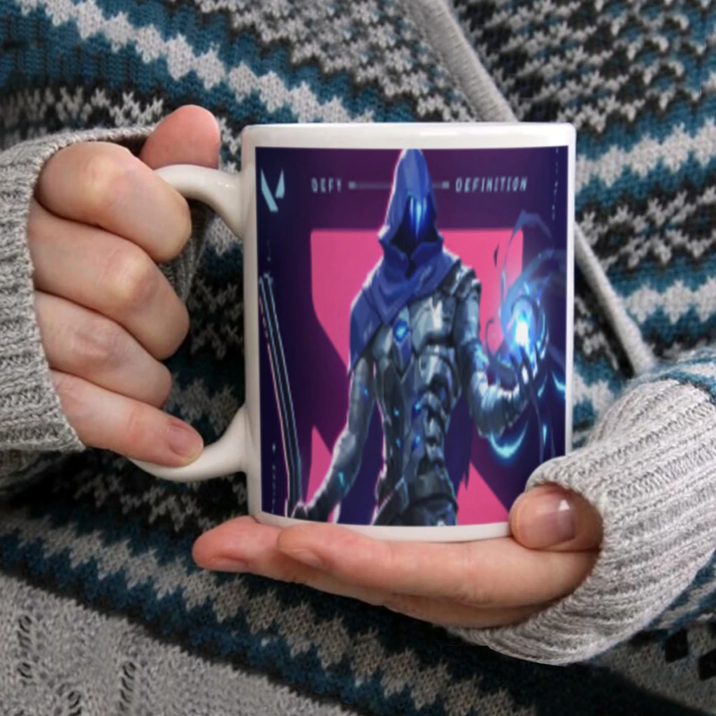 Популярная оригинальная кофейная кружка VALORANT с углом обзора керамическая чашка