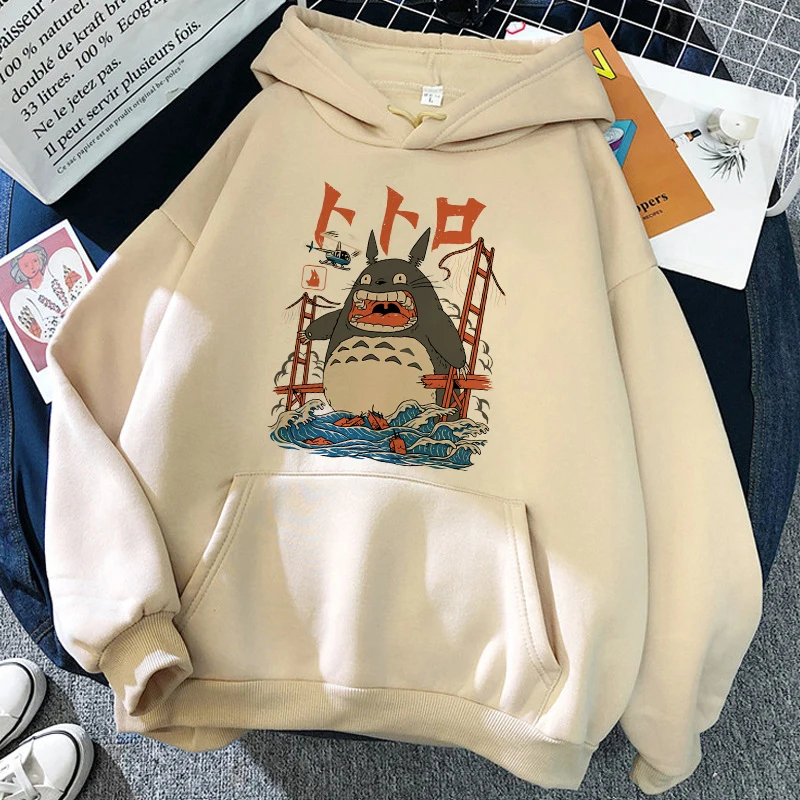 

Sweatshirt Totoro Cute Anime Funny Cartoon Hoodie Spirited Away Women Harajuku Ullzang Kawaii Graphic Hoody Female