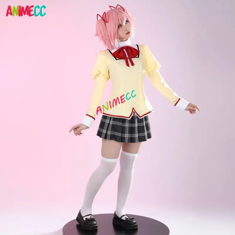 Фото ANIMECC В НАЛИЧИИ Kaname Madoka Akemi Homura Miki Sayaka Tomoe Mami Sakuraa Kyoko Косплей Костюм Аниме Школьная форма для женщин №4