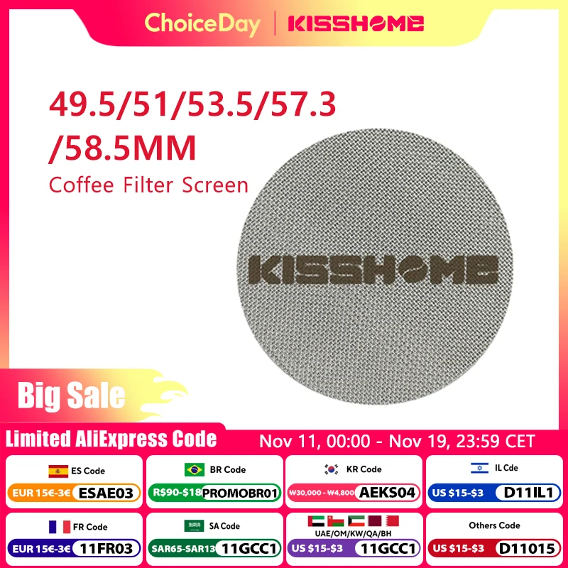 

Многоразовый фильтр для эспрессо Kisshome 316 Stainless Steel 51/54/58 мм
