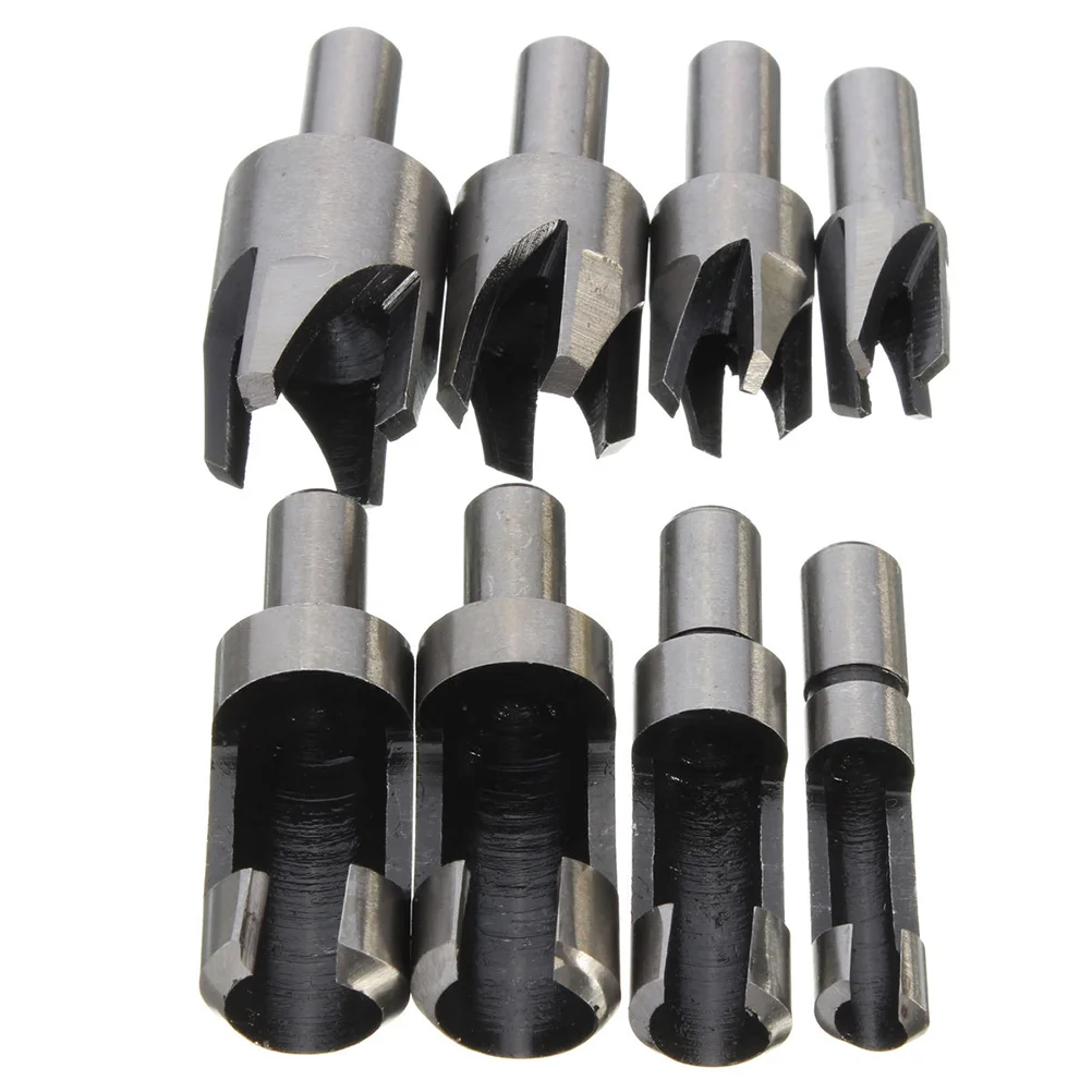 

8 Pcs Wood Plug Cutters Straight Tapered Deep plug cutters sets Claw Shape Tool Drill Bits