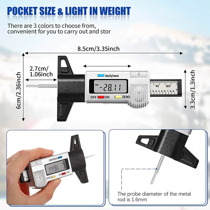 Цифровой измеритель толщины протектора шин автомобильный покрышек | Инструменты