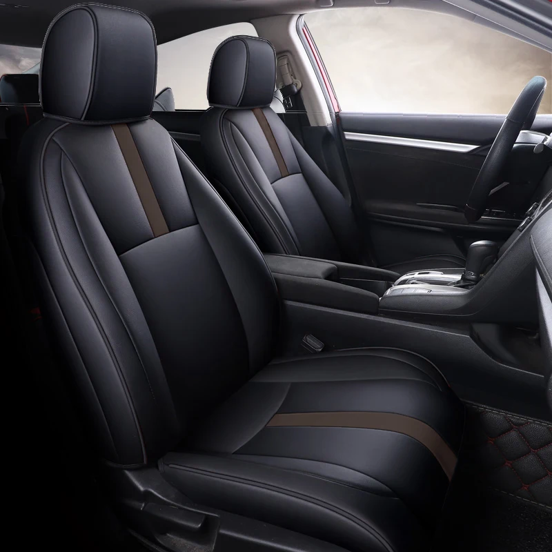 

Custom Fit Full Set Car Seat Covers for Honda Select Civic 2016 2017 2018 2019 2020 2021(Rear Row W/ 40/60 Split)-Leatherette