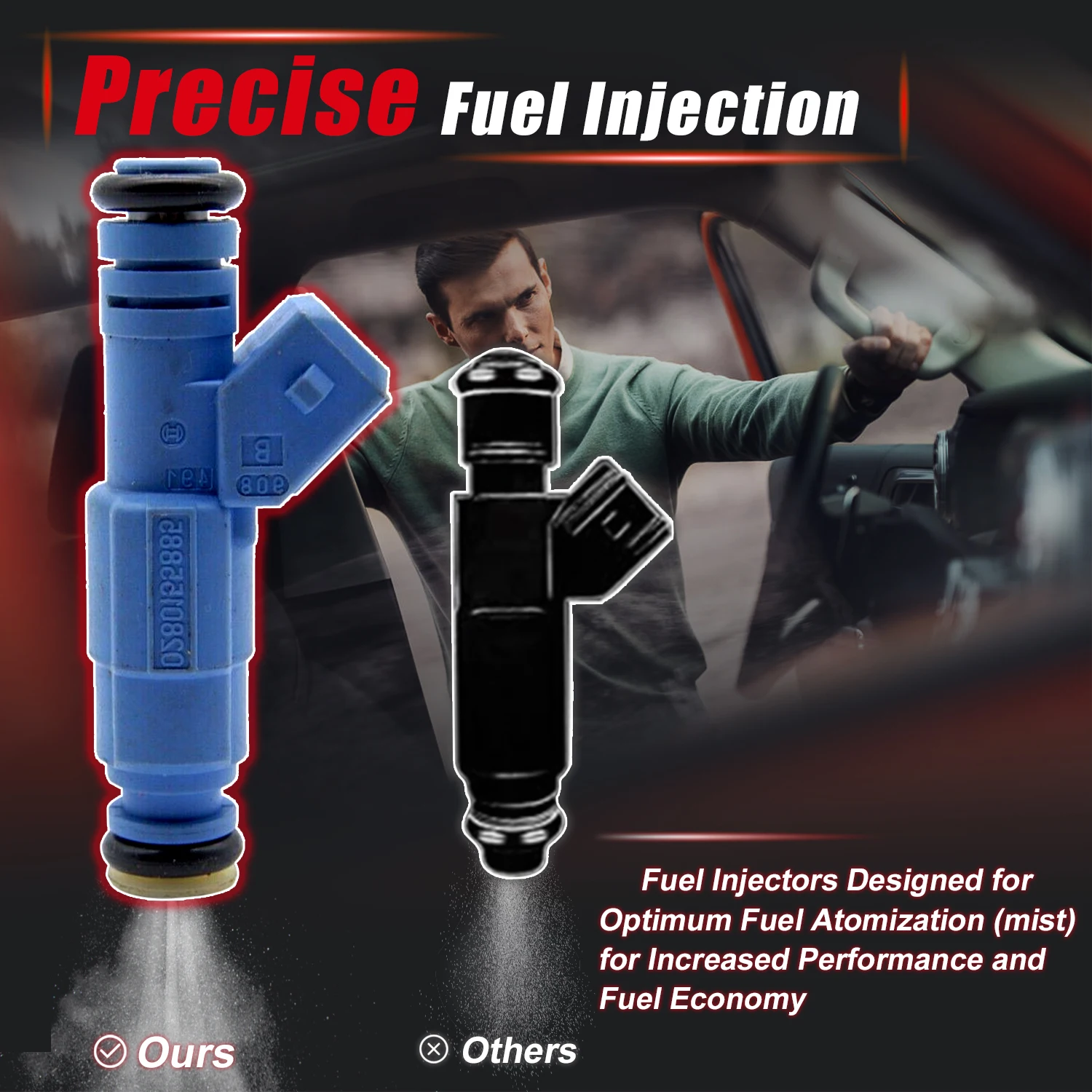 4шт 0280155885 Топливные форсунки для BMW 325i 2.5L l6 1987-1993 гг. 13641734776 F01R00M082