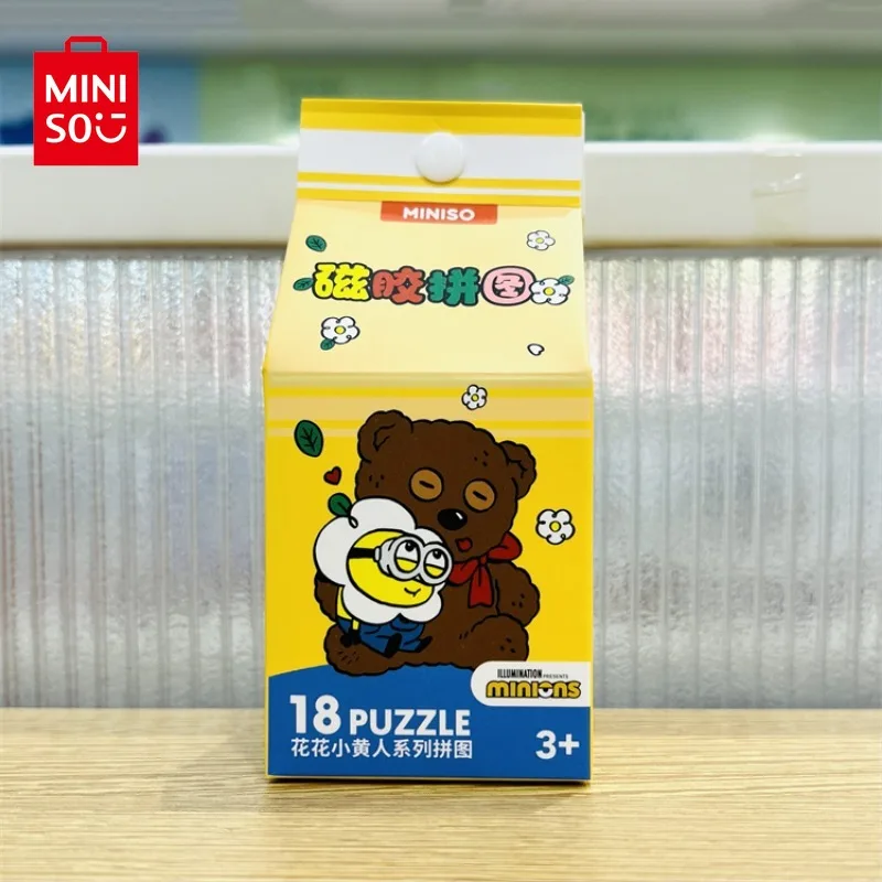 Оригинальный Миньон MINISO с цветочным рисунком симпатичная магнитная головоломка