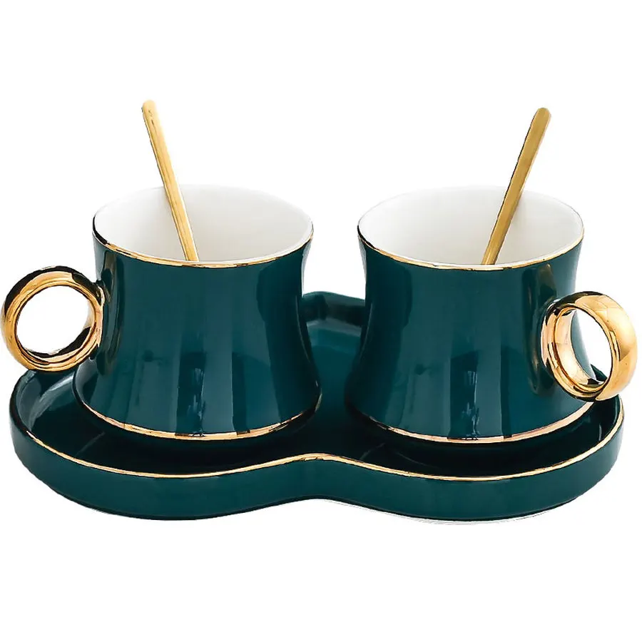 

European Style Small Luxury Creative Coffee Cup Vintage Tea Cups And Saucers Tasse A Cafe Porcelain Coffee Cup Unique Cup HH50BD