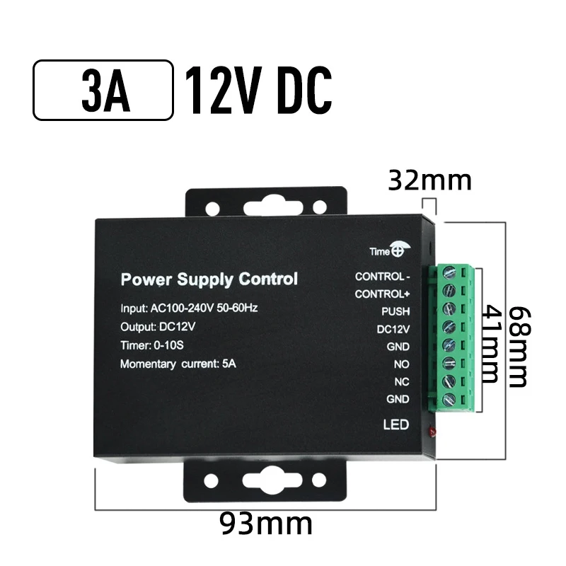 DC 12V Door Access Control System Switch Power Supply 3A 5A AC 100~240V For Electric Lock RFID Fingerprint Access Control System