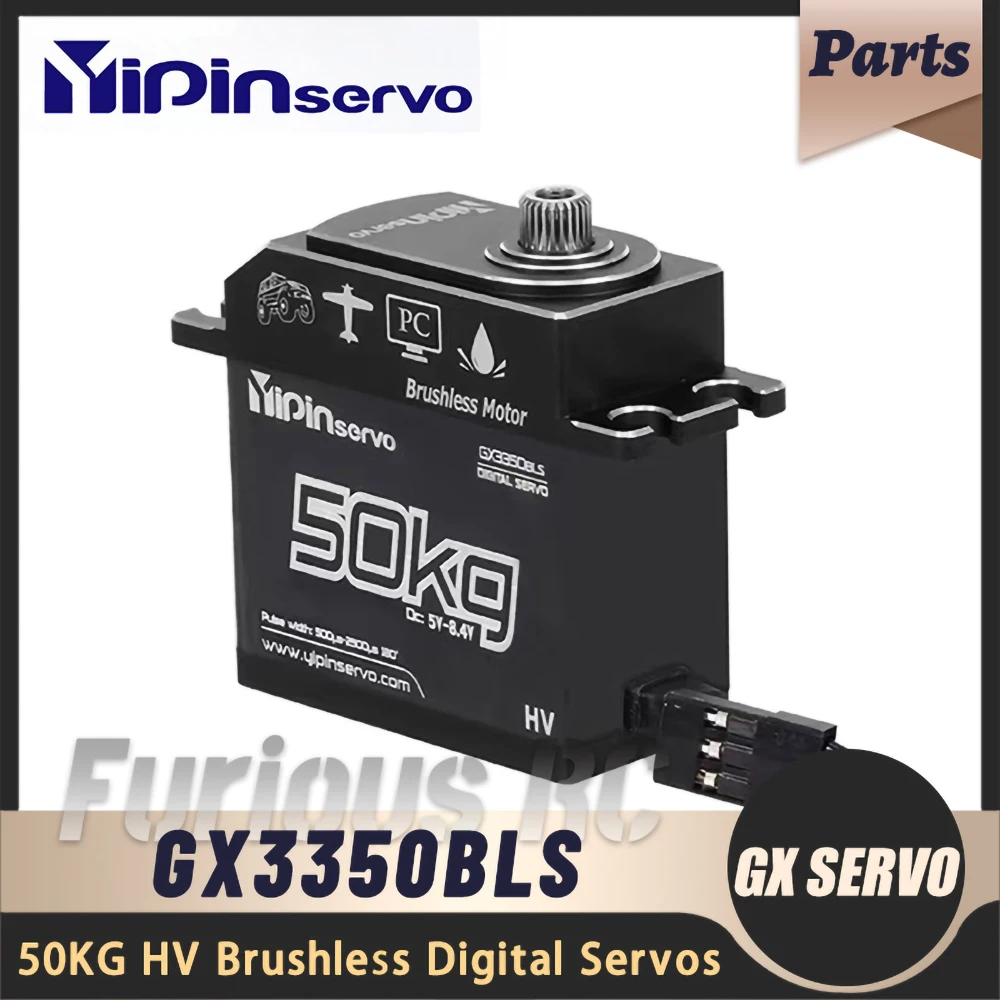 

Магнитные индукционные водонепроницаемые высоковольтные бесщеточные цифровые сервоприводы GX Yipin 50 кг 25T для модели 1/10 1/8 RC автомобильные аксессуары