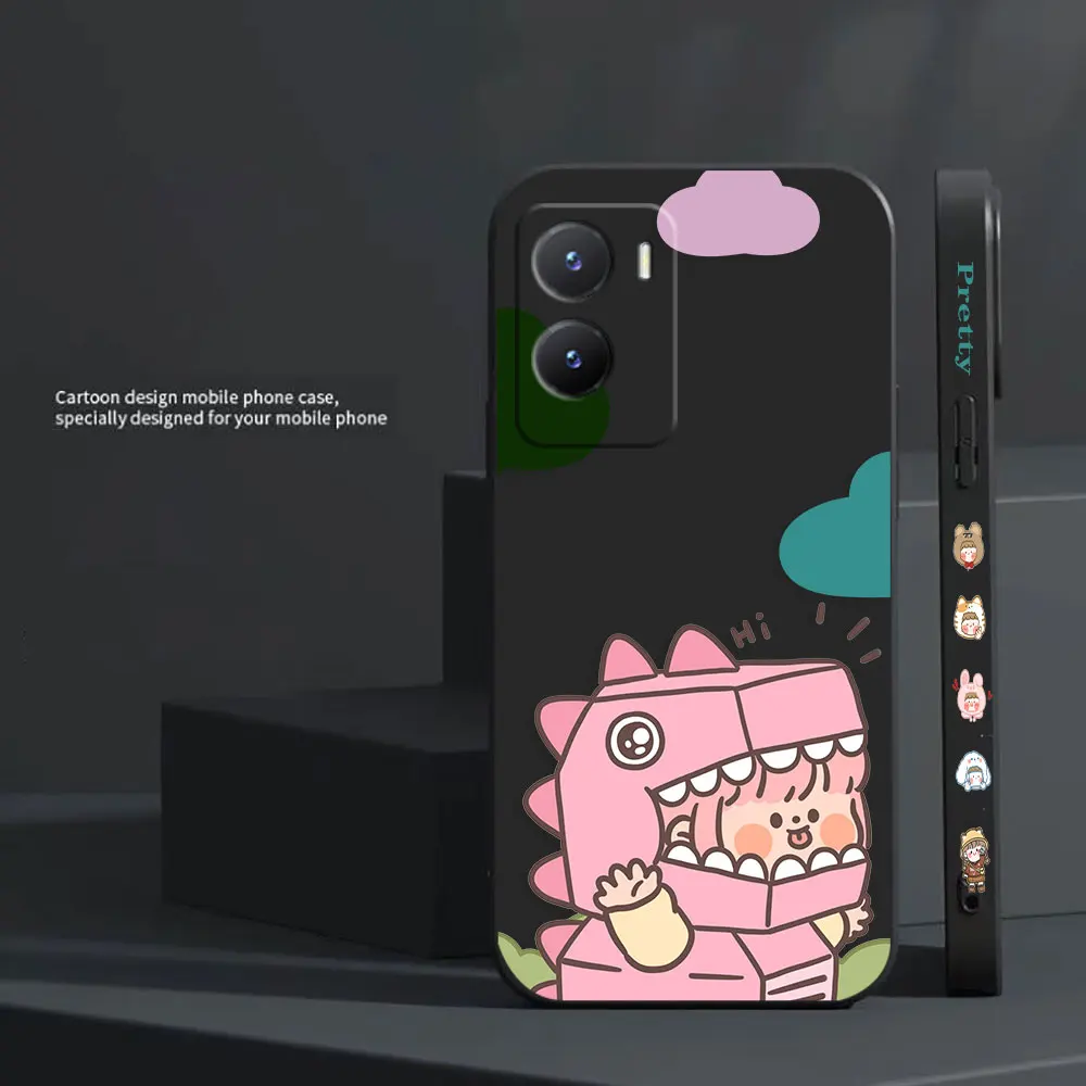 Милый чехол для телефона с изображением динозавра VIVO Y55S Y30 Y31 Y33S Y55 Y35 Y51S Y52S Y53S Y66 Y71T