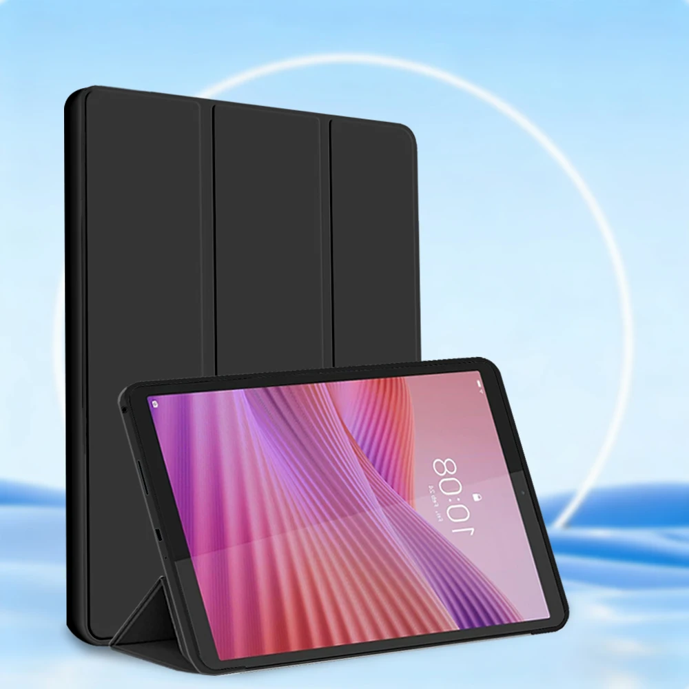 Чехол-подставка для Lenovo Tab One 8.7 2025 года выпуска (1-е поколение, TB305FU) с умной трехсекционной подставкой и мягкой задней панелью из TPU (art.: 3920da41ff2be) - 3920da41ff2be
