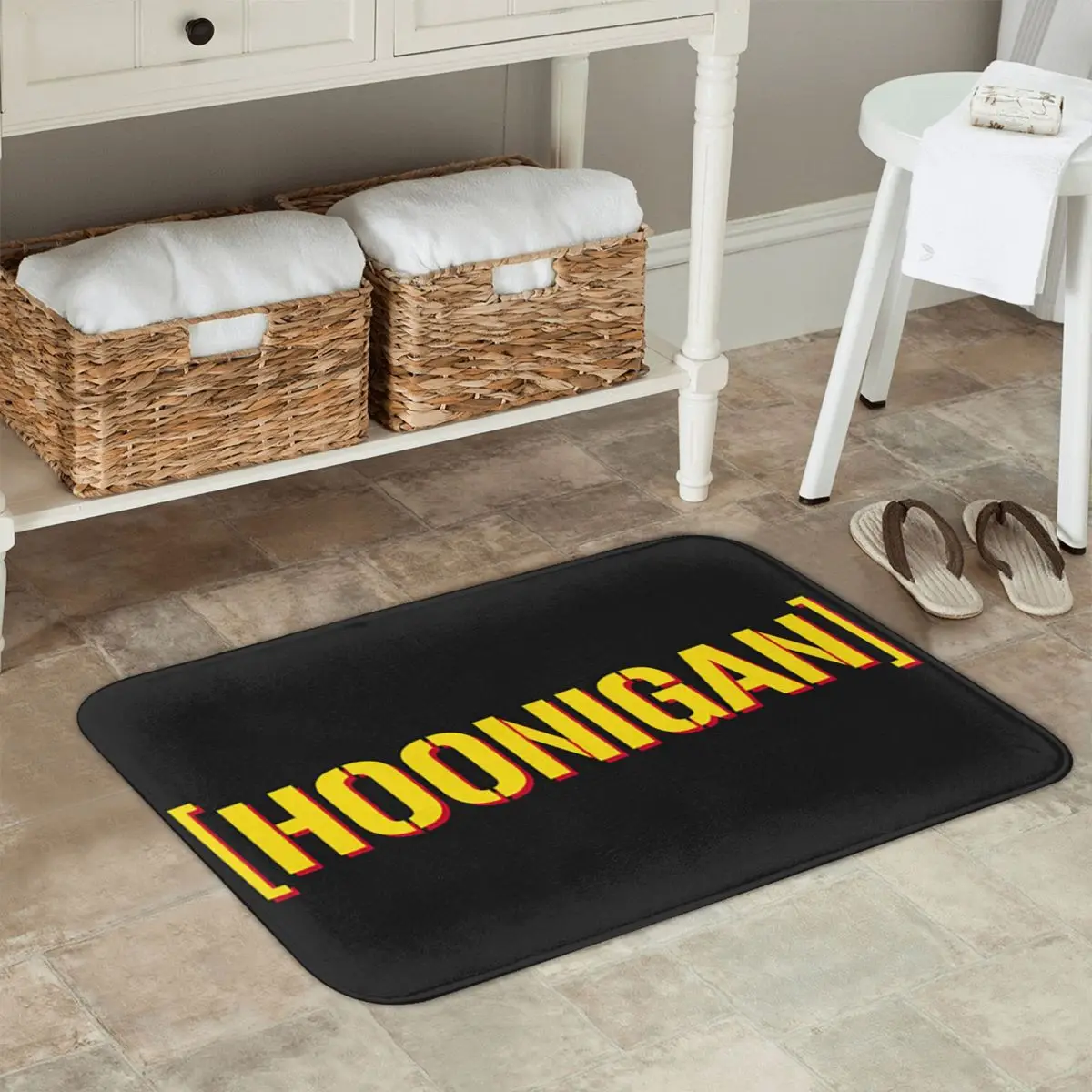 Фото Противоскользящий коврик с логотипом Hoonigan HNGs, напольный коврик, водостойкий маслостойкий ковер для кухни, входа, дома, спальни, коврики для ног №1