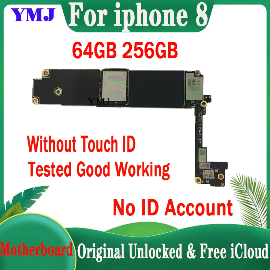 

Free iCloud Tested Good For iPhone 8 Motherboard 64GB/256GB Original Unlocked Logic Board With No Touch ID IOS Support Update