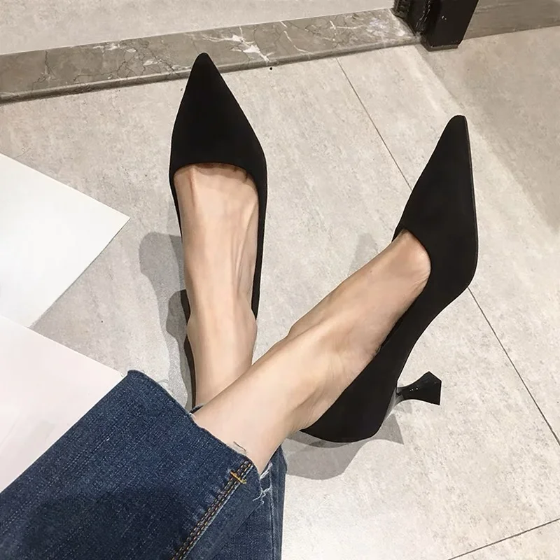 Женские туфли-лодочки с леопардовым принтом заостренный носок без застежки