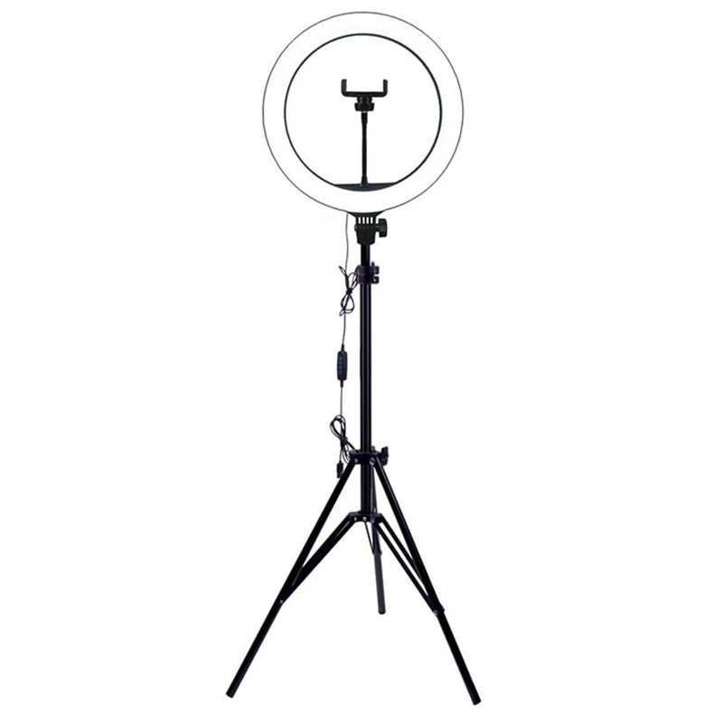 

Кольцевой светодиодный светильник 13 дюймов, оссветильник ительное кольцо для макияжа с подставкой и держателем для телефона, подходит для ...