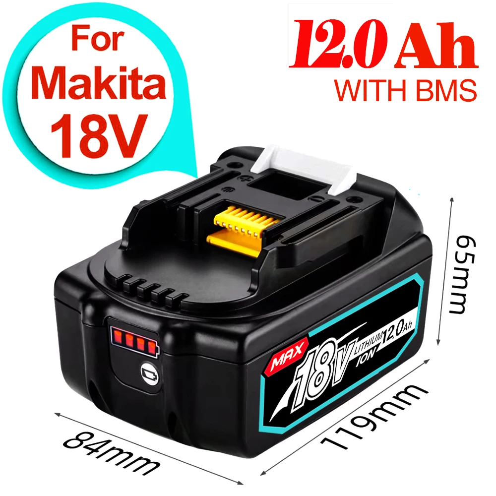 

Аккумуляторная батарея Makita 18 в 6,0 1850 Ач для электроинструментов Makita со стандартной заменой литий-ионных аккумуляторов LXT BL1860 6000 В мАч