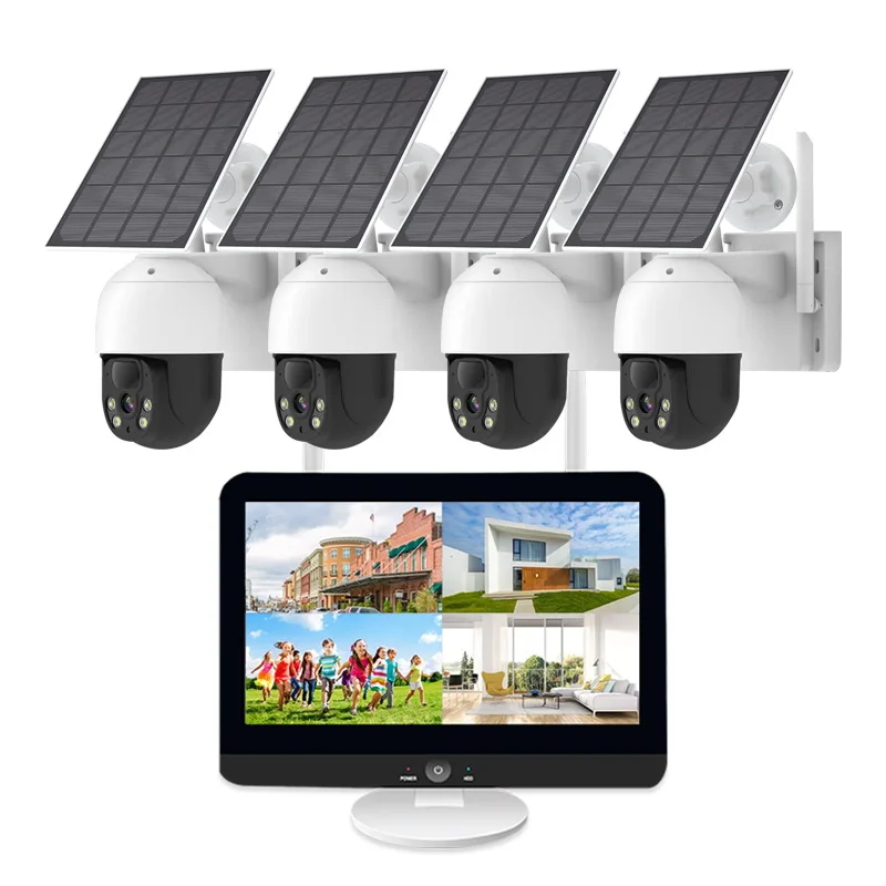 Wireless 4-set 2k 4mp Cctv Cameras Kit With Nvr
