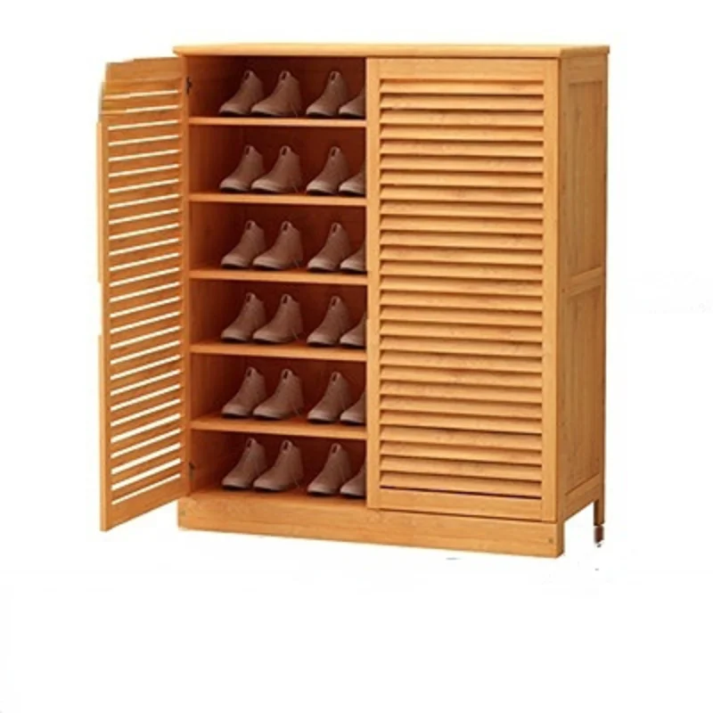 

Modern Simple Living Room Hallway Multi-layer Two Door Shutter Shoe Storage Cabinet Multifunctional and Economic Porch Locker