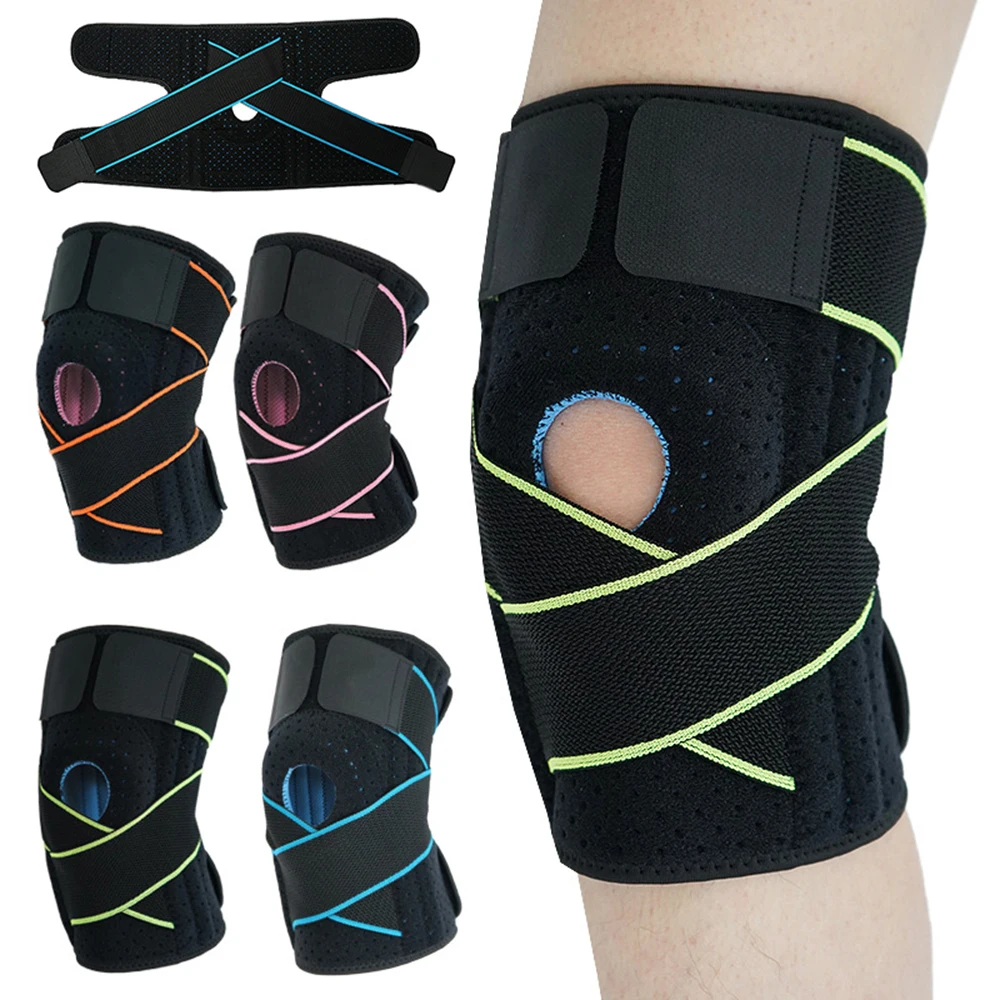 

Спортивный защитный наколенник, дышащий поглощающий пот, декомпрессионный наколенник для езды на велосипеде, бега, фитнеса, поддержка коле...