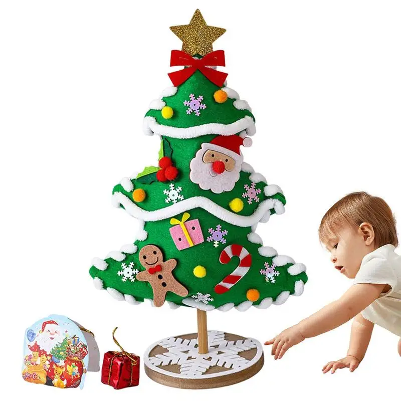 

Felt Christmas Tree For Kids Christmas Ornament Gift Standing Decorations For Children Kids DIY Felt Christmas Tree For Nursery