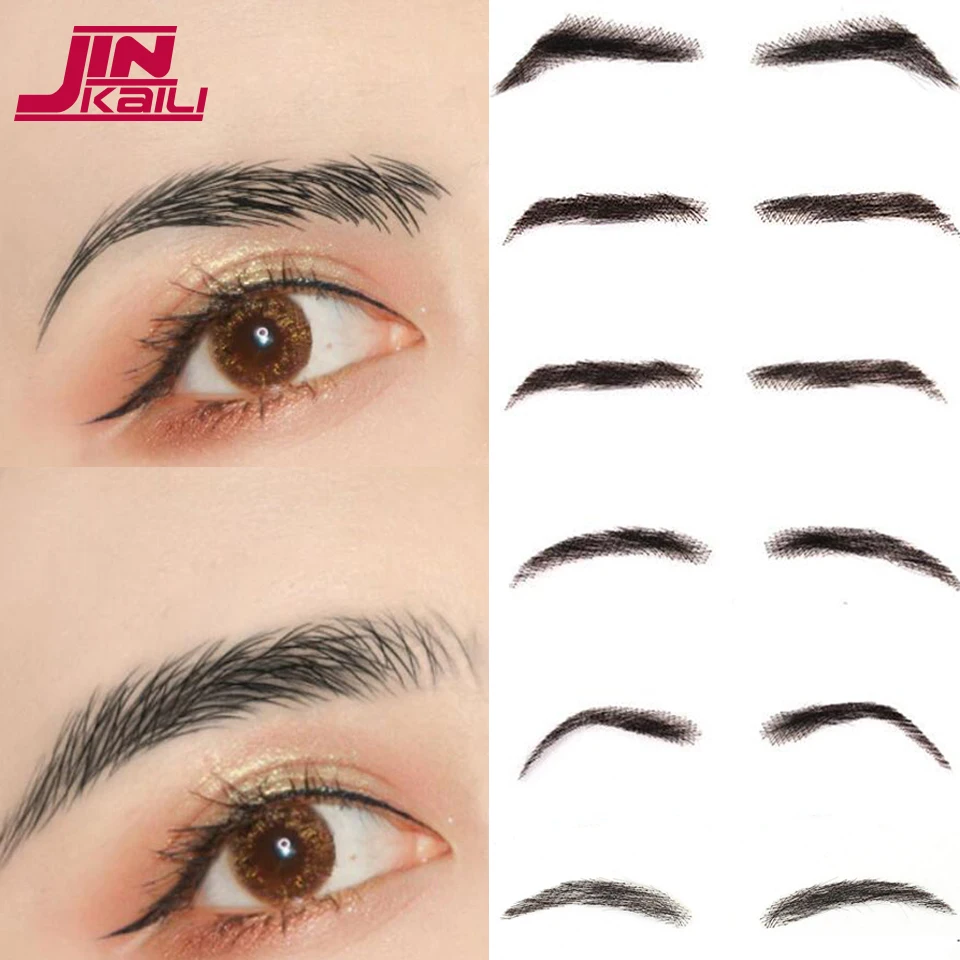 JINKAILI Synthetic Lace False Eyebrows Handcrafted Black Party Wedding Everyday Wear Cosplay Ladies Julie Style Faux Eyebrows