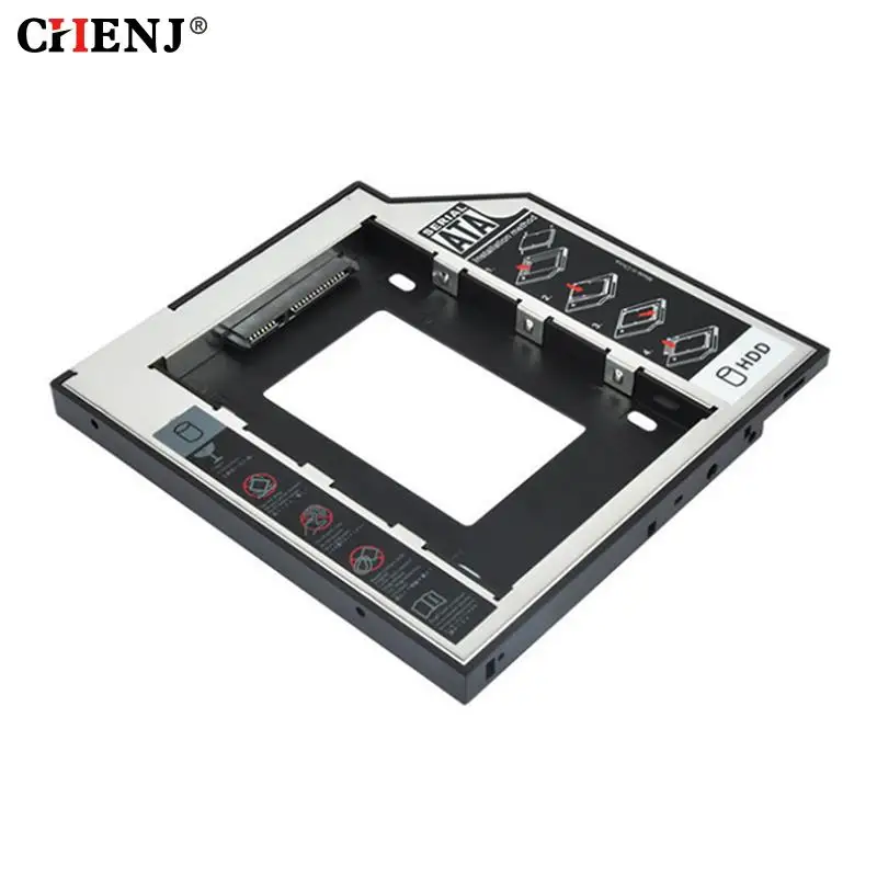 

Aluminum 2nd HDD Caddy 9.5mm SATA 3.0 Optibay Hard Disk Drive Box Enclosure DVD Adapter Case 2.5 SSD For Laptop For HDD