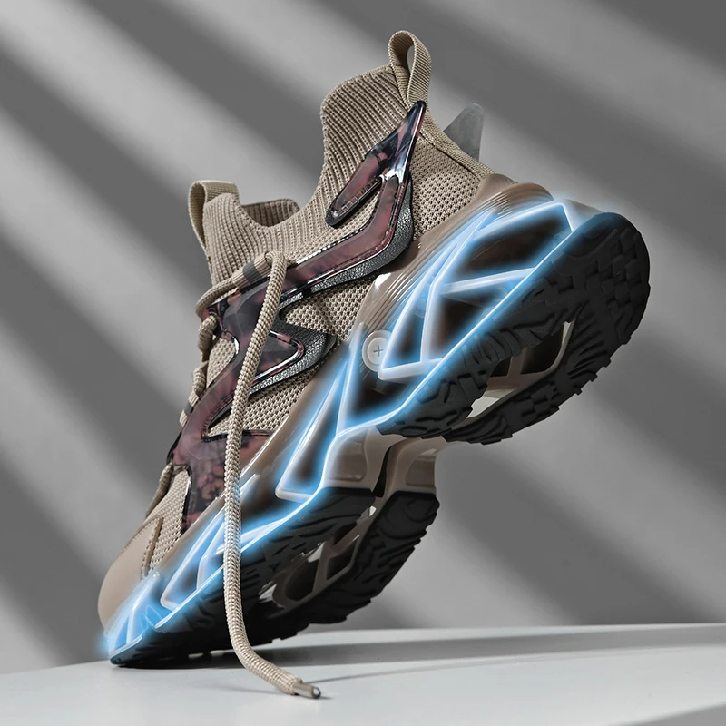 Мужские модные цветные кроссовки в китайском стиле со шнуровкой и лезвиями