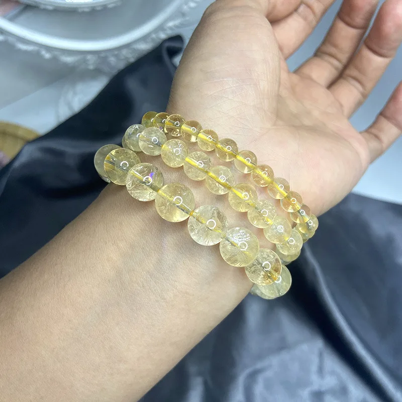 Натуральный бразильский цитрин помощник женский браслет на ночь счастливый