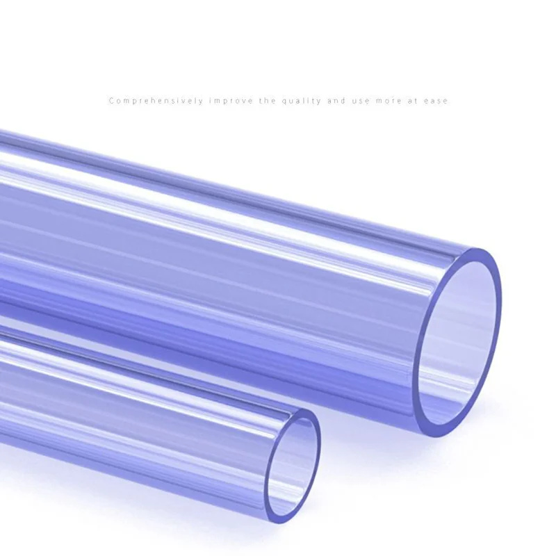

Прозрачная синяя трубка из ПВХ для аквариума, 1 шт., 20 ~ 32 мм, акриловая трубка для полива сада, рамка для посадки, фитинги длиной 0,5 м