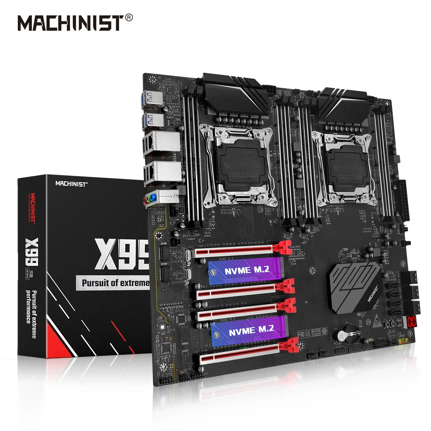 MACHINIST X99 Материнская плата с двумя процессорами LGA 2011-3 Поддержка Intel Xeon E5 V3 и V4 DDR4 RAM