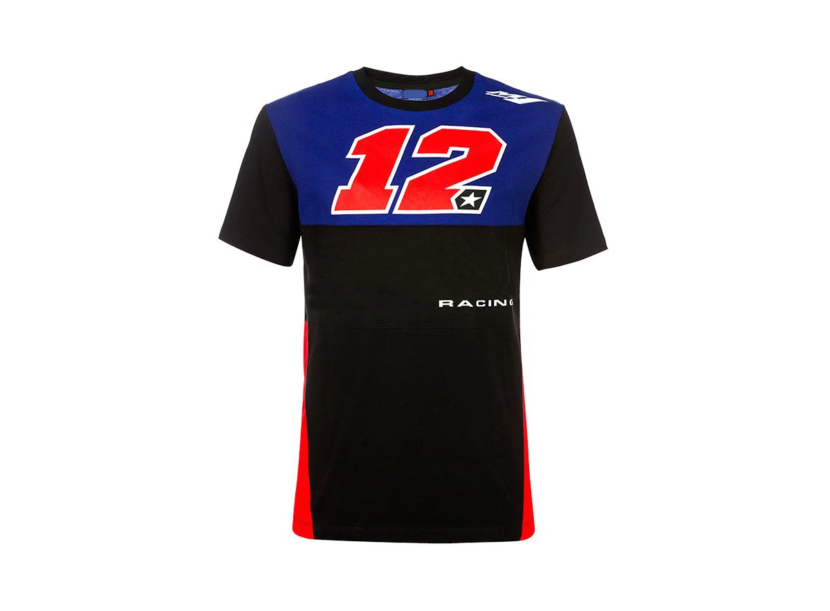 M1 T-shirt Black Blue MOTO  Racing No.12 Fans Short-Sleeved Summer Quick Dryround Neck Motorcycle Jerseys enlarge