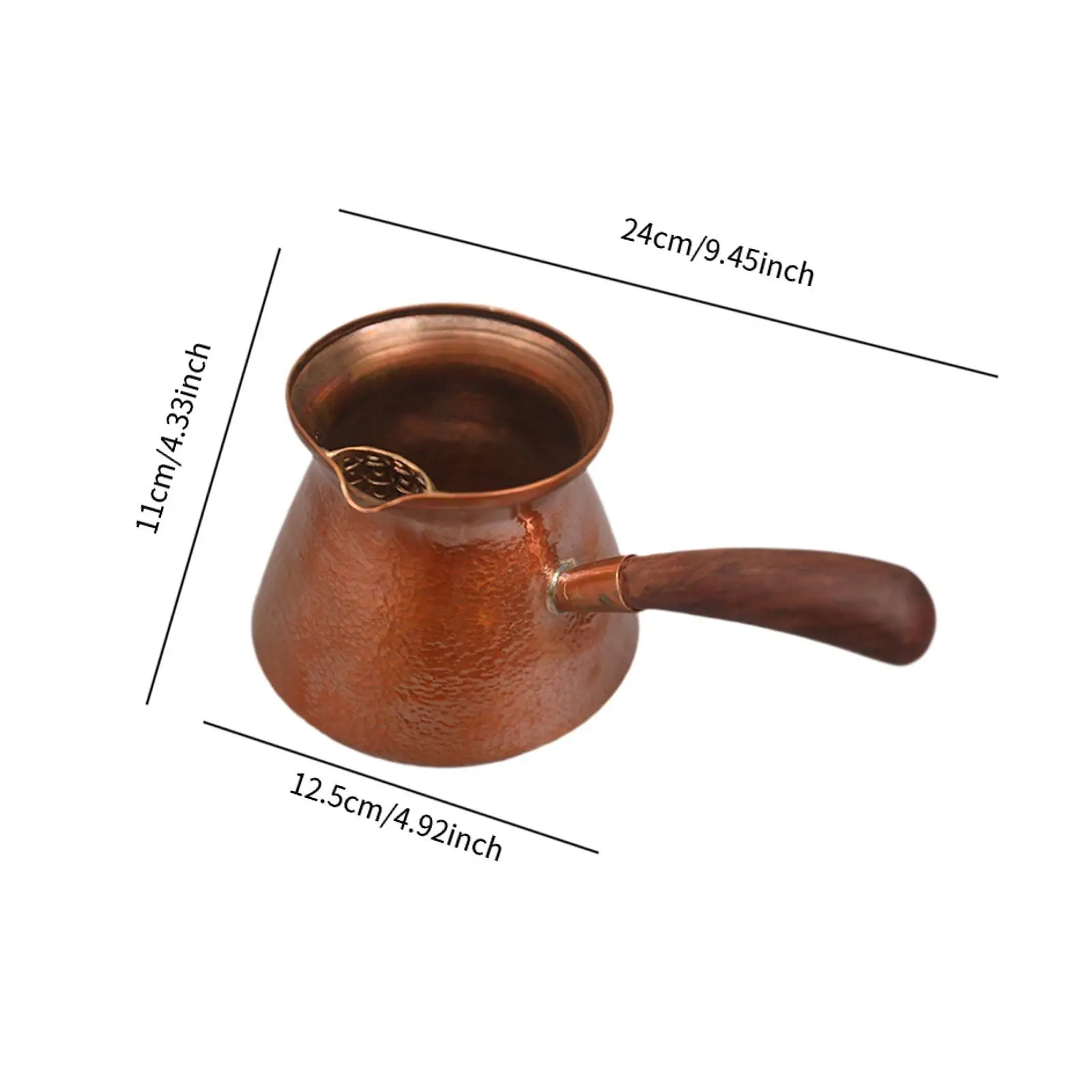 Посуда для напитков медный кувшин молока 0 8 л практичная кофеварка прочный