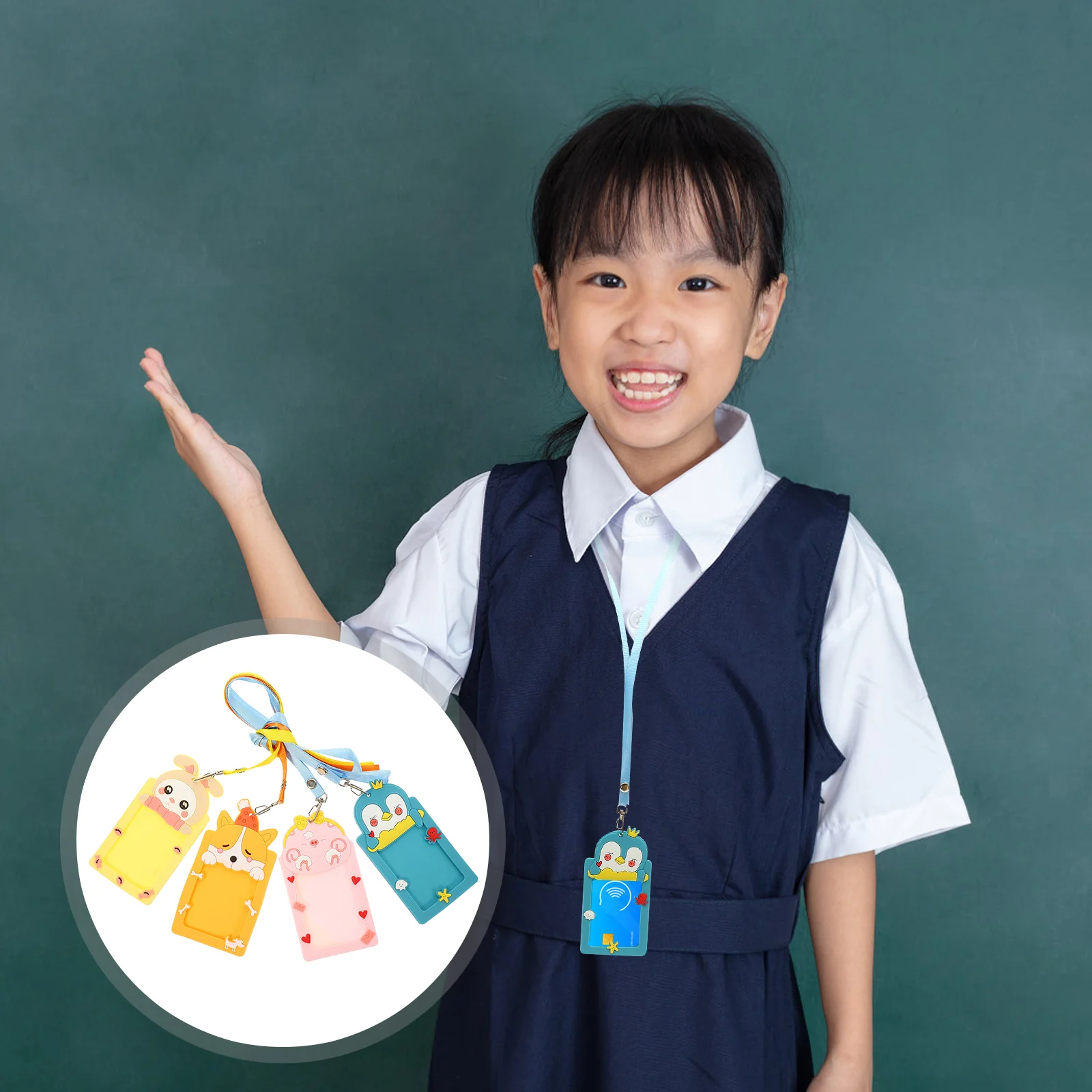 

Id Badge Holder Protective Card Sleeve Multifunction Picture Portable Cards Bus Cover