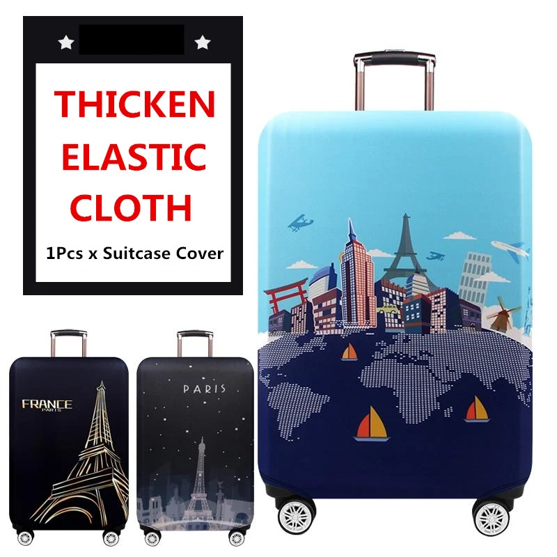 

27-29inch Elastic Travel Suitcase Case Protective Cover Fashion Thicken Washable Trolley Baggage Luggage Accessories Supplies