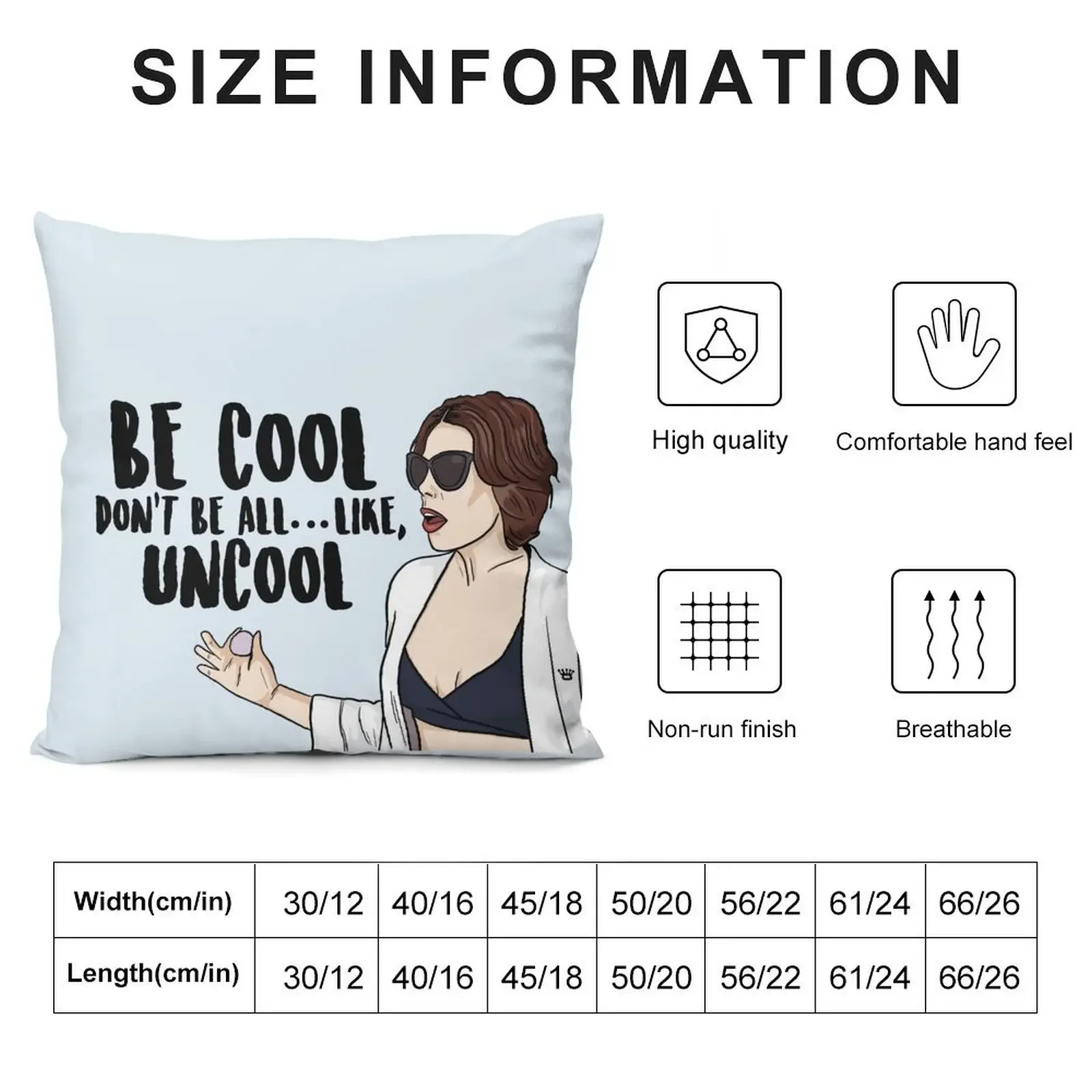 Чехол для декоративной подушки Be Cool Don't All...Like Uncool - Countess Luann