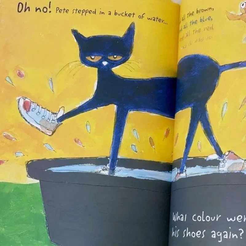 Pete The Cat I Love My White Shoes книга с картинками на английском языке раннее обучение