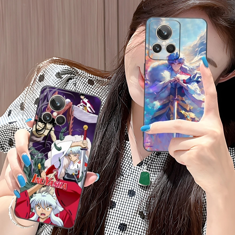 Чехол для мобильного телефона Inuyasha Sesshoumaru Realme GT 2 9i 8i 7i Pro X50 X2 C35 C21 C20 C11 C3 черный