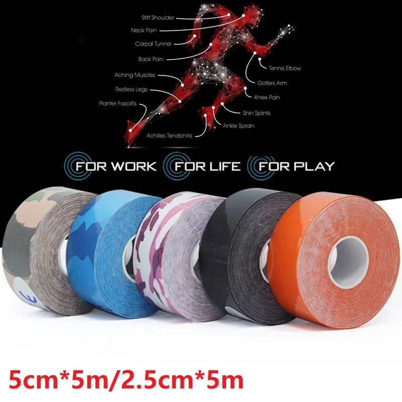 

Sport Elastic Tape Kinesiology Athletic Recovery Kneepad Sports Safety Muscle Pain Relief Knee Pads Support Gym Fitness Bandage
