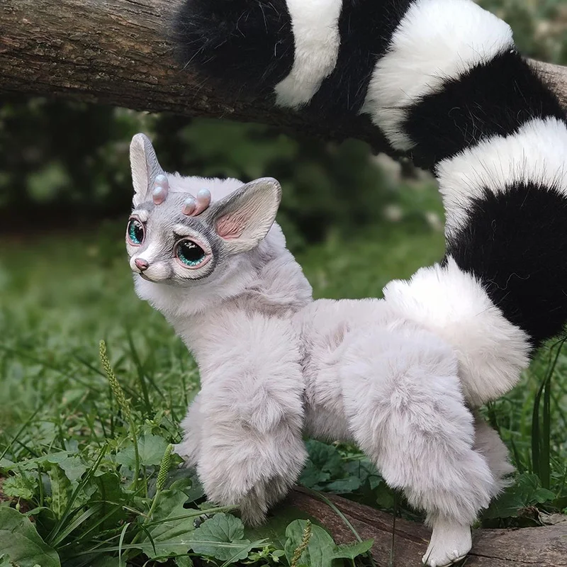 

Russian Ring Tail Cat Handmade BJD Doll Plush Beast Doll Doll Decoration