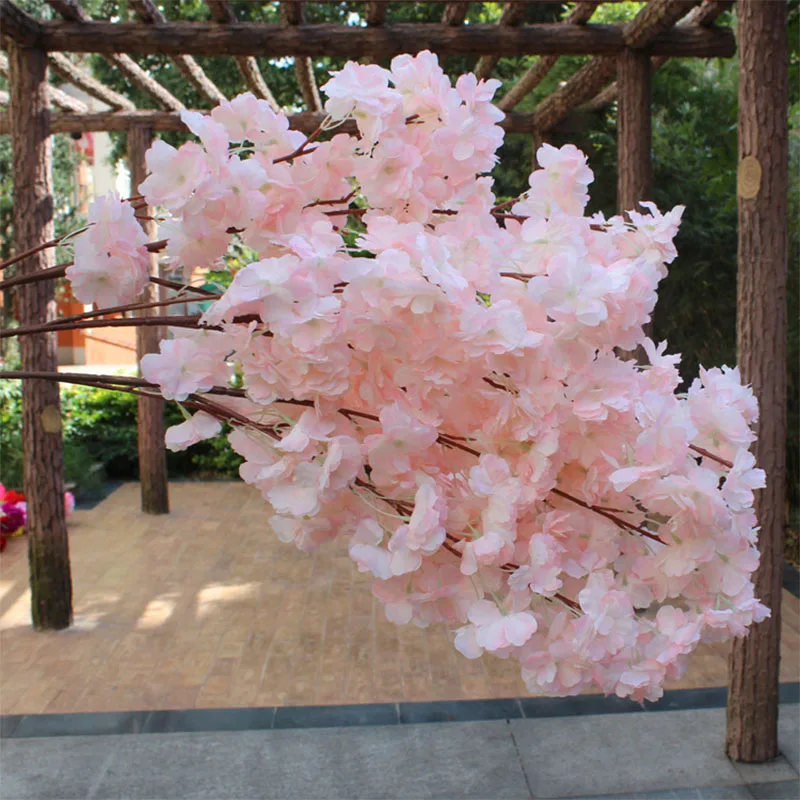 

95CM Artificial Cherry Blossom Silk Flower Cherry Blossom Branch Wedding Arch Decoration Hotel Activity Living Room Home Decor