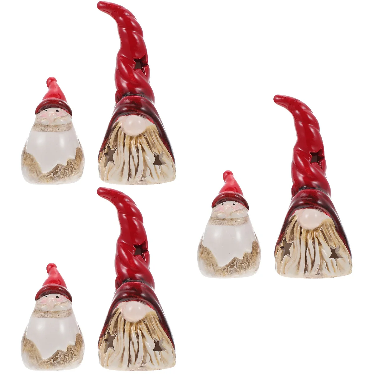 

6 Pcs Adorable Christmas Ornament Decorative Festival Old Man Decoration