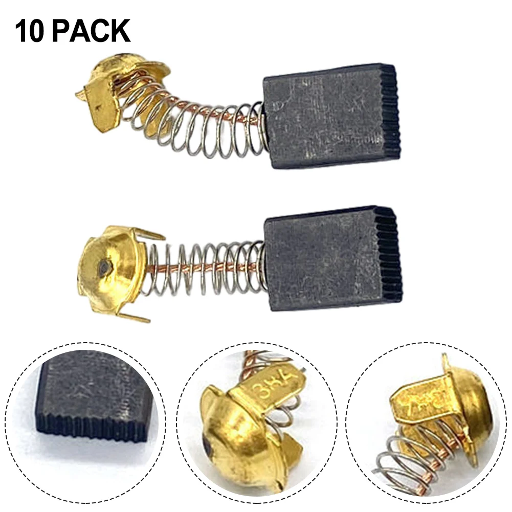 

10Pack Motor Carbon Brushes Replacement For Pneumatic Hammer Drills Angle Grinders Power Tool Electric Motor Protector Accessory