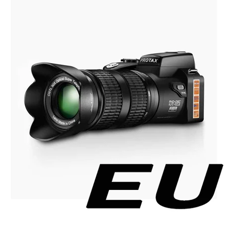 Цифровая камера ELRVIKE HD POLO D7200 PROTAX, Профессиональная зеркальная видеокамера с автофокусом, 33 миллиона пикселей, 24-кратный оптический зум, три объектива