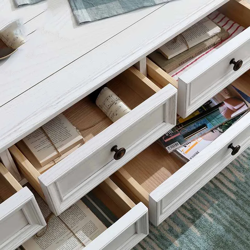 Уникальный прямоугольный журнальный столик ящики для хранения напольный