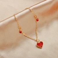 korean fashion cute cherry love charm bracelet trend jewelry brand designer chains for women christmas birthday gift female
