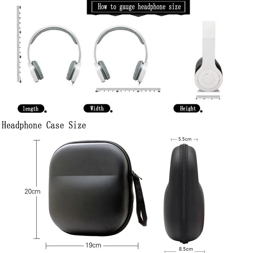 Твердый чехол для наушников из ЭВА для Sennheiser HD25 HD25-1 II HD25-SP HMD25 HME25 HMEC25 HME45 HMEC45, сумка для хранения наушников (art.: 3920d04555397) - 3920d04555397