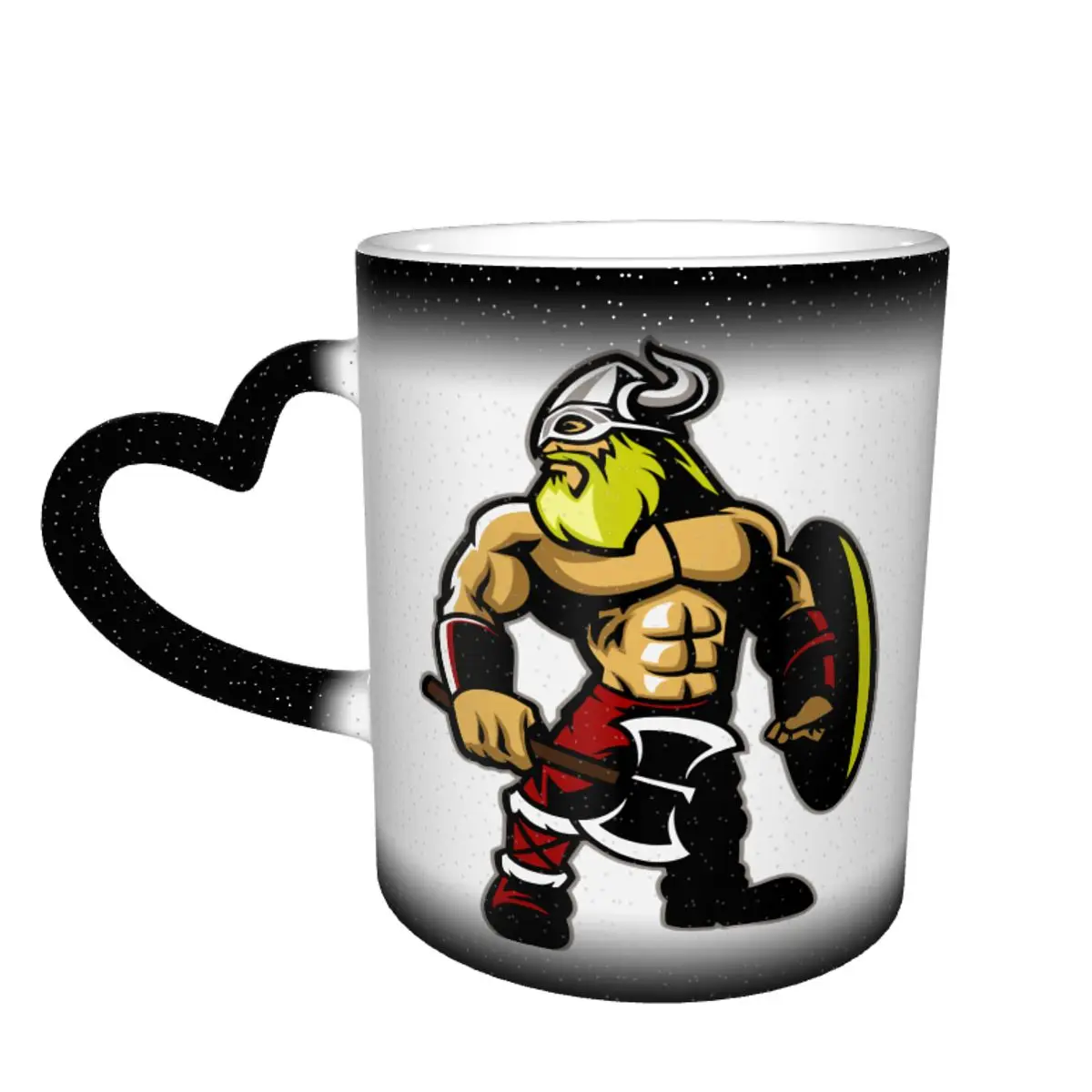 

Color Changing Mug in the Sky Viking Warrior With An Axe Viking Creative Vikings Ceramic Heat-sensitive Cup Nerd Coffee cups