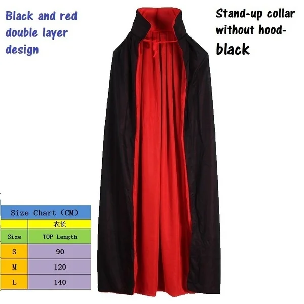 Christmas Halloween Gothic Cloak Party Horror Makeup Props Cloak Costumes Hooded Solid Loose Men's Trench Coat Long Cape Poncho images - 6